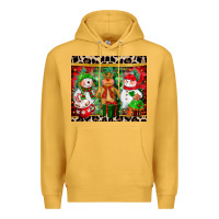 Mustard christmas snowman polar bear reindeer Premium Hoodie - CowGirlArtShop