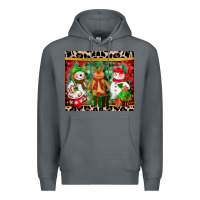 Rock christmas snowman polar bear reindeer Premium Hoodie - CowGirlArtShop