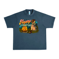 Midnight Navy happy camping Urban Heavy Tee - NancyCooperArtShop