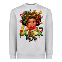 Heather Grey empowering black heritage Heavyweight Sweatshirt - LillyAllenDesigns
