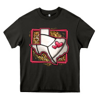 Asphalt leopard volleyball texas map Heavy Core Tee - Jasminsmagicworld