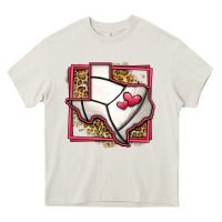 Cream leopard volleyball texas map Heavy Core Tee - Jasminsmagicworld