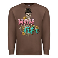 Chestnut Mom life with skull Mother's Day Premium Sweatshirt - CowGirlArtShop