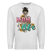 Oatmeal Heather Mom life with skull Mother's Day Premium Sweatshirt - CowGirlArtShop