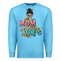 Ocean Blue Mom life with skull Mother's Day Premium Sweatshirt - CowGirlArtShop