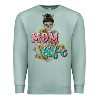 Seafoam Mom life with skull Mother's Day Premium Sweatshirt - CowGirlArtShop