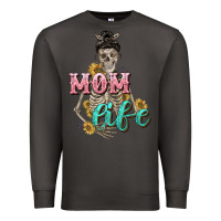 Smoke Mom life with skull Mother's Day Premium Sweatshirt - CowGirlArtShop