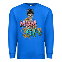 True Royal Mom life with skull Mother's Day Premium Sweatshirt - CowGirlArtShop