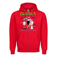 Red Ghouls just wanna have fun Zipper Hoodie - NancyCooperArtShop