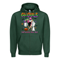 Sports Green Ghouls just wanna have fun Zipper Hoodie - NancyCooperArtShop