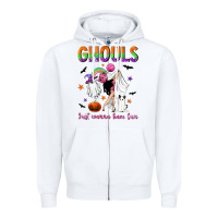 White Ghouls just wanna have fun Zipper Hoodie - NancyCooperArtShop