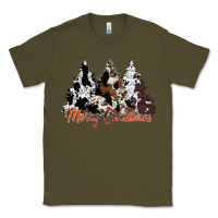 Army Green merry christmas cowhide trees Classic Tee - CowhideDigitalArt