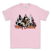 Bubblegum Pink merry christmas cowhide trees Classic Tee - CowhideDigitalArt