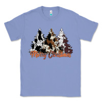 Colony Blue merry christmas cowhide trees Classic Tee - CowhideDigitalArt