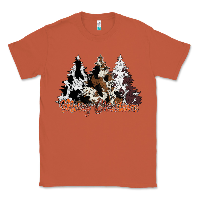 Merry Christmas Cowhide Trees Classic Tee by CowhideDigitalArt | Teevron