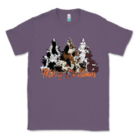 Lavender merry christmas cowhide trees Classic Tee - CowhideDigitalArt