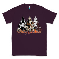 Plum merry christmas cowhide trees Classic Tee - CowhideDigitalArt