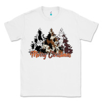 White merry christmas cowhide trees Classic Tee - CowhideDigitalArt