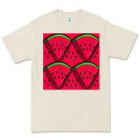 Bone Watermelon Slices Seamless Pattern Premium Tee - BundleAndBundleShop