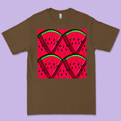 Watermelon Slices Seamless Pattern Premium Tee Designed By Bundleandbundleshop
