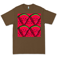 Cacao Watermelon Slices Seamless Pattern Premium Tee - BundleAndBundleShop