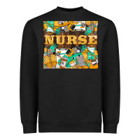 Black Green And Yellow Nurse Heavyweight Sweatshirt - LillyAllenDesigns