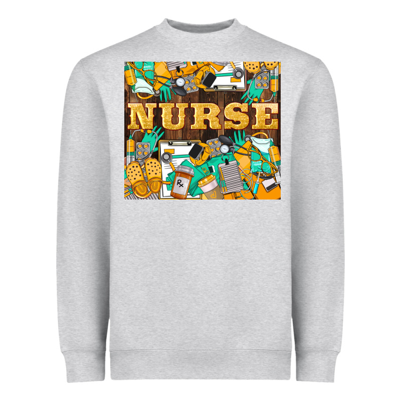 Green And Yellow Nurse Heavyweight Sweatshirt by LillyAllenDesigns | Teevron