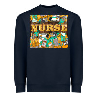 Navy Green And Yellow Nurse Heavyweight Sweatshirt - LillyAllenDesigns
