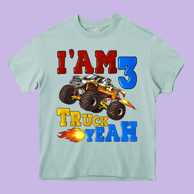 I'am Three Truck Yeah Heavy Core Tee Designed By Artiststas
