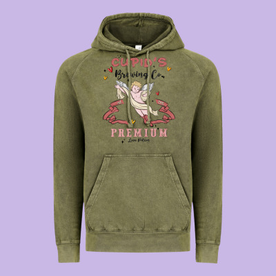 Cupids Brewing Company Vintage Hoodie Designed By Maliassmallbusiness