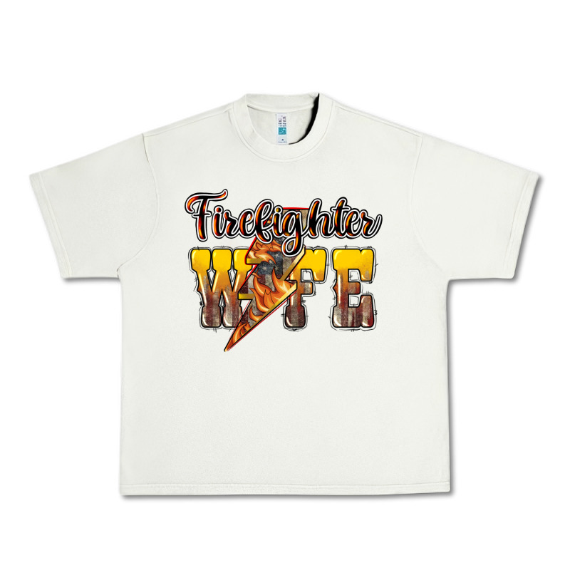 Firefighter Wife Lightning Bolt Urban Heavy Tee by NancyCooperArtShop | Teevron