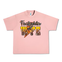 Salmon firefighter wife lightning bolt Urban Heavy Tee - NancyCooperArtShop