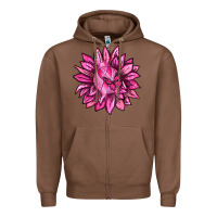 Chestnut Breast Cancer Sunflower Zipper Hoodie - texasbilliewilder