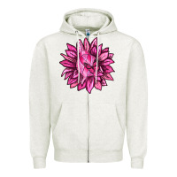 Breast Cancer Sunflower Zipper Hoodie | Teevron
