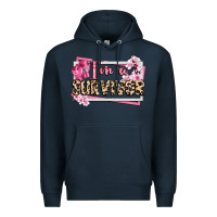 Navy im a survivor cancer awareness Premium Hoodie - CowGirlArtShop