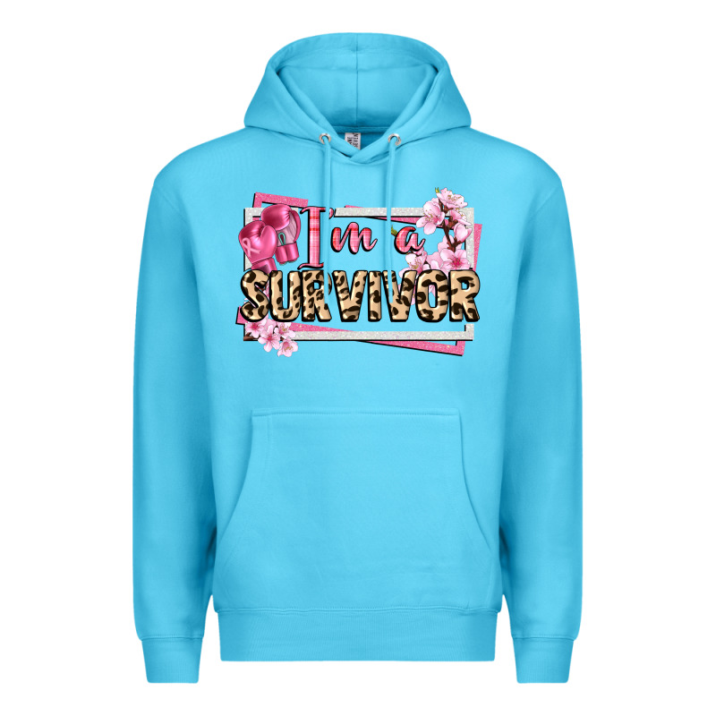 Im A Survivor Cancer Awareness Premium Hoodie by CowGirlArtShop | Teevron