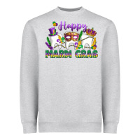 Heather Grey mardi gras celebration with teeth Heavyweight Sweatshirt - LillyAllenDesigns
