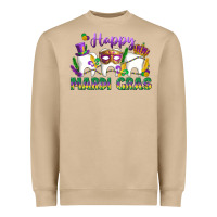 Mushroom mardi gras celebration with teeth Heavyweight Sweatshirt - LillyAllenDesigns