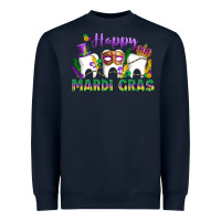 Navy mardi gras celebration with teeth Heavyweight Sweatshirt - LillyAllenDesigns