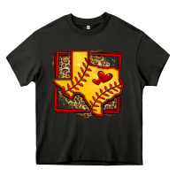 Asphalt leopard softball texas map Heavy Core Tee - Jasminsmagicworld
