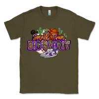 Army Green small town big spirit basketball Classic Tee - NancyCooperArtShop