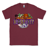 Burgundy small town big spirit basketball Classic Tee - NancyCooperArtShop