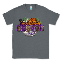 Charcoal Heather small town big spirit basketball Classic Tee - NancyCooperArtShop