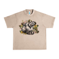 Floral Racoon Western Urban Heavy Tee | Teevron