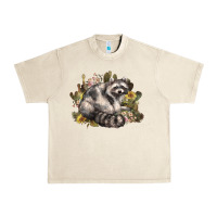 Sandshell floral racoon western Urban Heavy Tee - NancyCooperArtShop