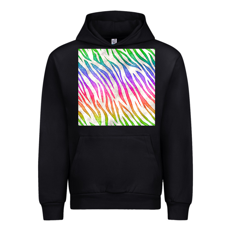 Watercolor Rainbow Zebra Seamless Pattern Urban Hoodie by BundleAndBundleShop | Teevron