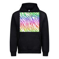 Black watercolor rainbow zebra seamless pattern Urban Hoodie - BundleAndBundleShop