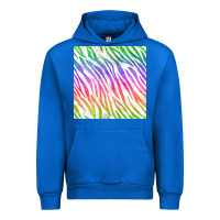 Cobalt watercolor rainbow zebra seamless pattern Urban Hoodie - BundleAndBundleShop