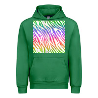 Emerald watercolor rainbow zebra seamless pattern Urban Hoodie - BundleAndBundleShop