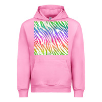 Fuchsia Pink watercolor rainbow zebra seamless pattern Urban Hoodie - BundleAndBundleShop